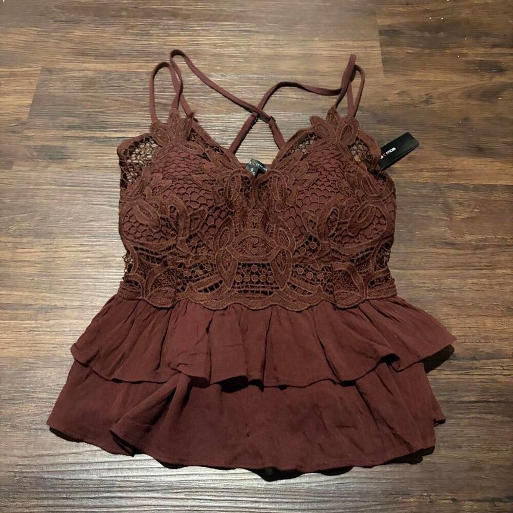 Moa-moa Women's Brown and Burgundy Vest